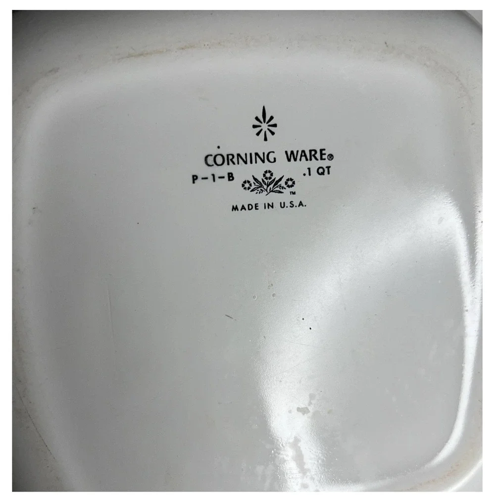 Vintage Corning Ware Blue Cornflower‎ 1 Quart Casserole Dish P-1-B Made in USA